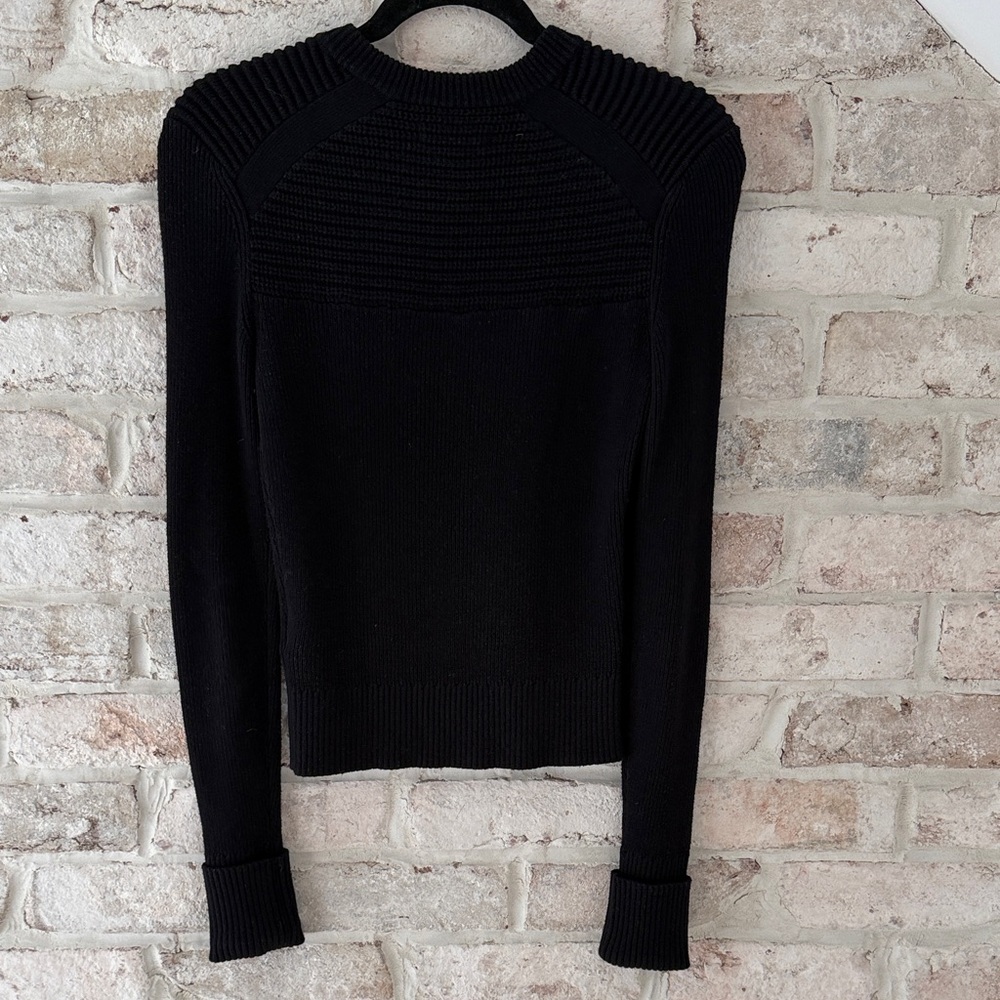 Isabel Marant Koyle Sweater Black Long Sleeve Top With Button Detailing - Picture 2 of 3